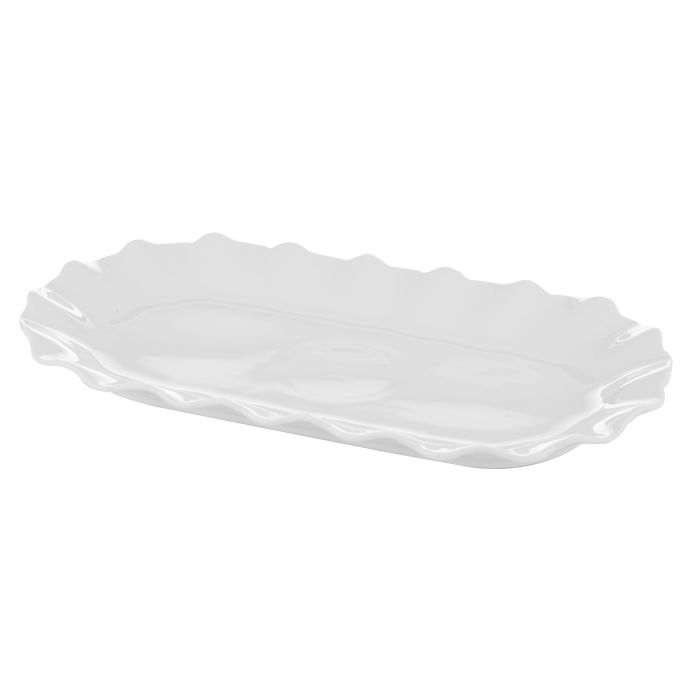 Wavy Porcelain Oval Platter