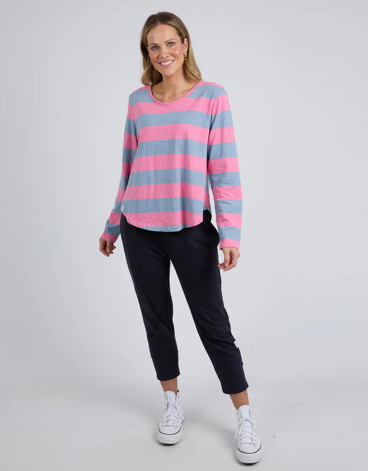 Elm Spritz Stripe L/S Tee - GerBlue