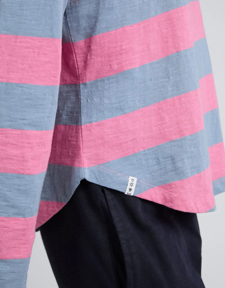 Elm Spritz Stripe L/S Tee - GerBlue