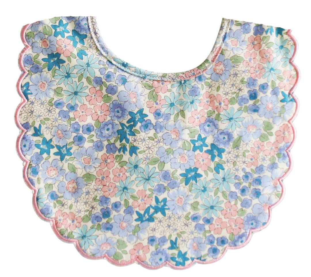 Alimrose Scallop Bib - Liberty Blue