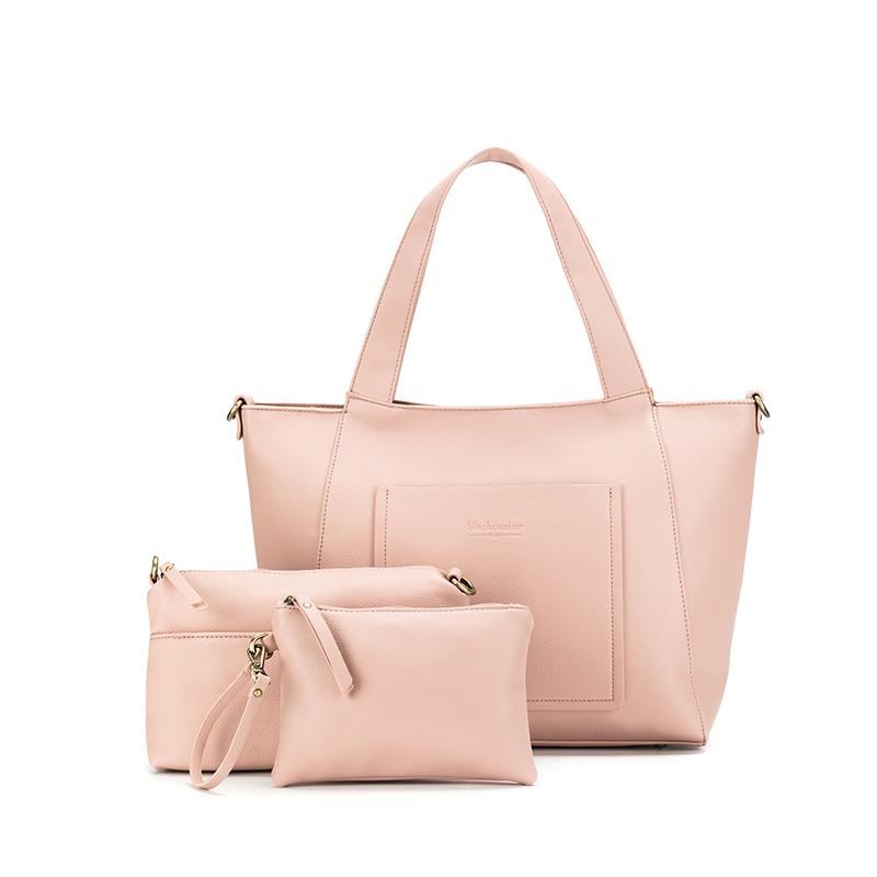 Ryder 3 Piece Handbag - Pink