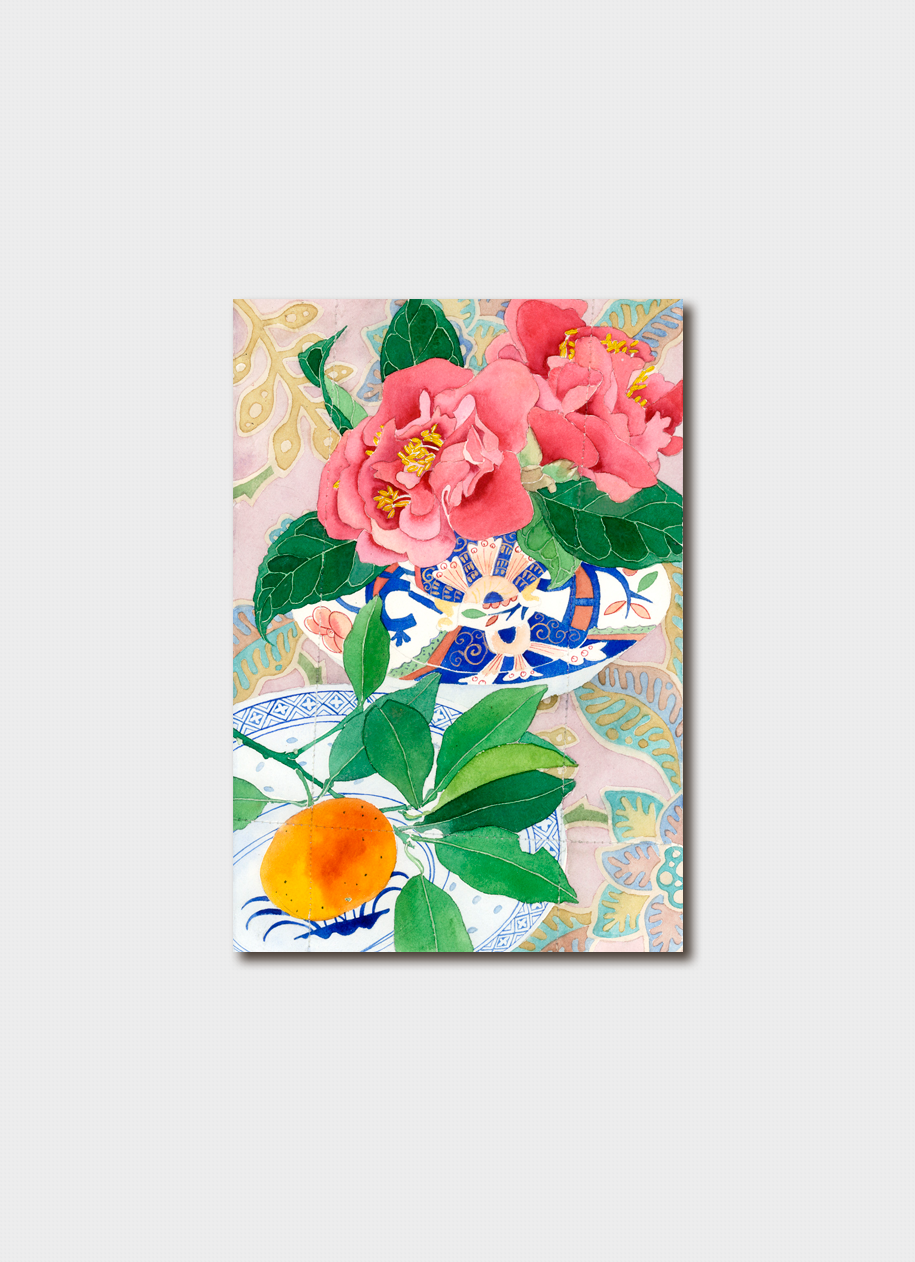 Gabby Malpas Camelias & Oranges Mini Card