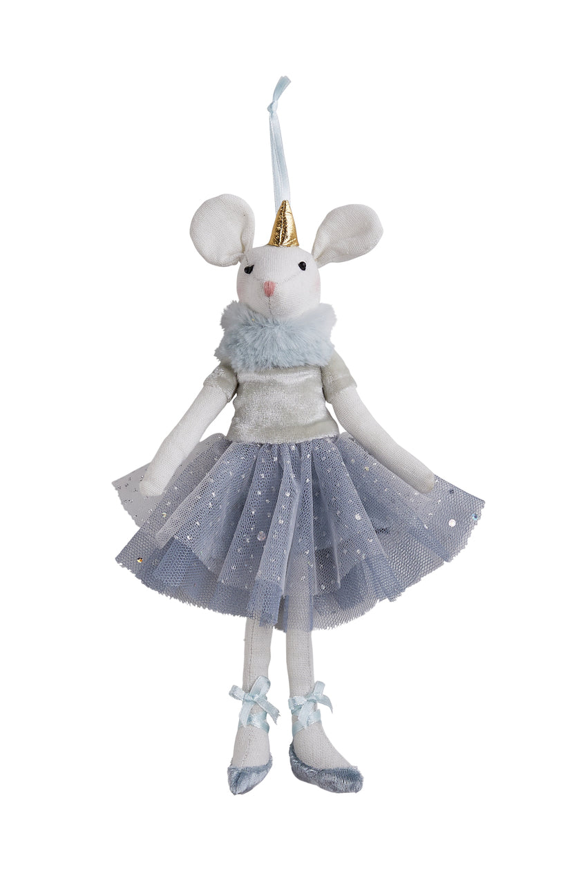 Hanging Fabric Mouse Maya - Soft Blue