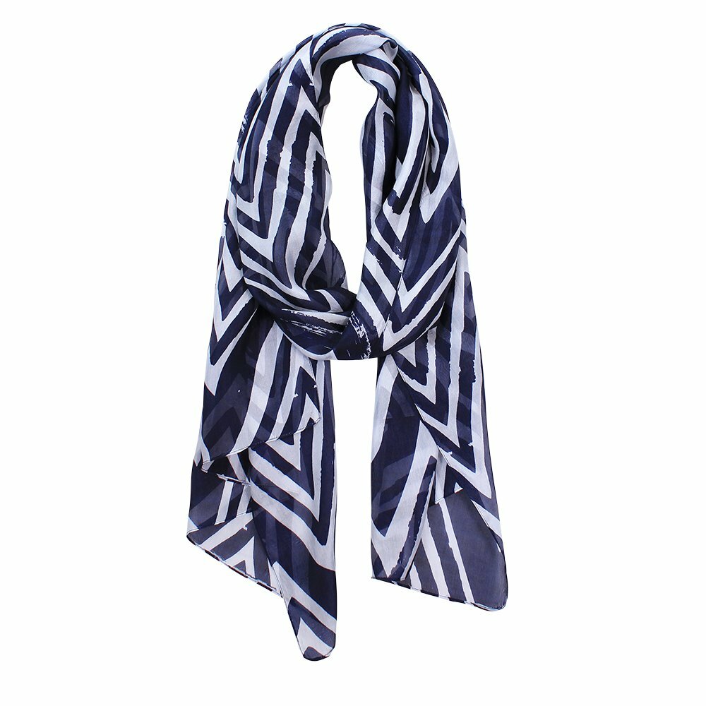 Hazel Chevron Silk Scarf