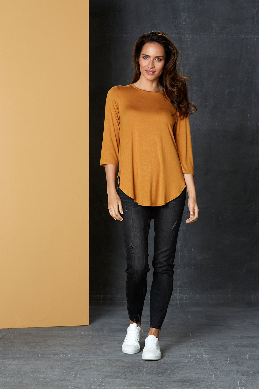 Eb & Ive Muse Tshirt - Saffron - M/L