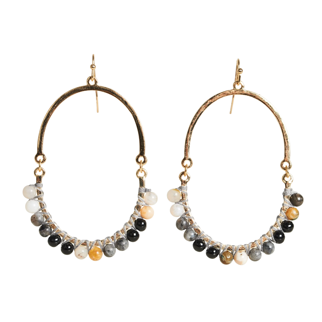 Eden Stone Earring - Grey