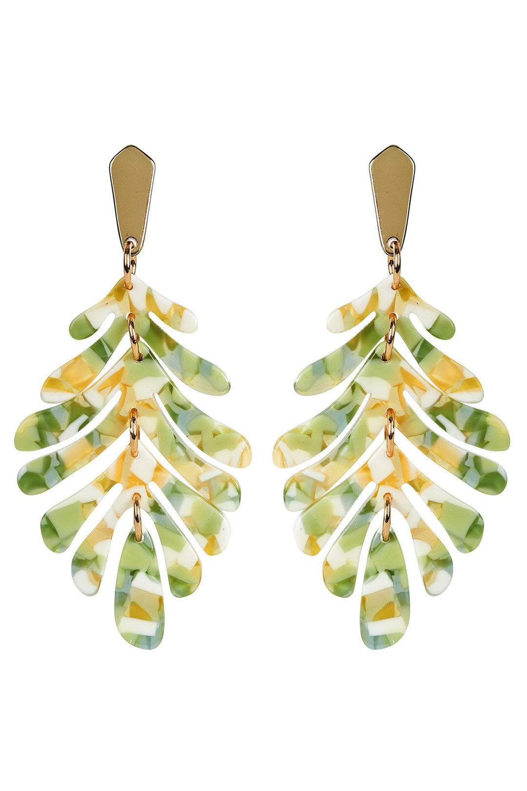 Eb & Ive Villager Fern Earring - Lime