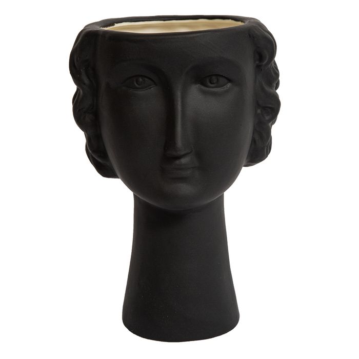 Black Art Face Pot