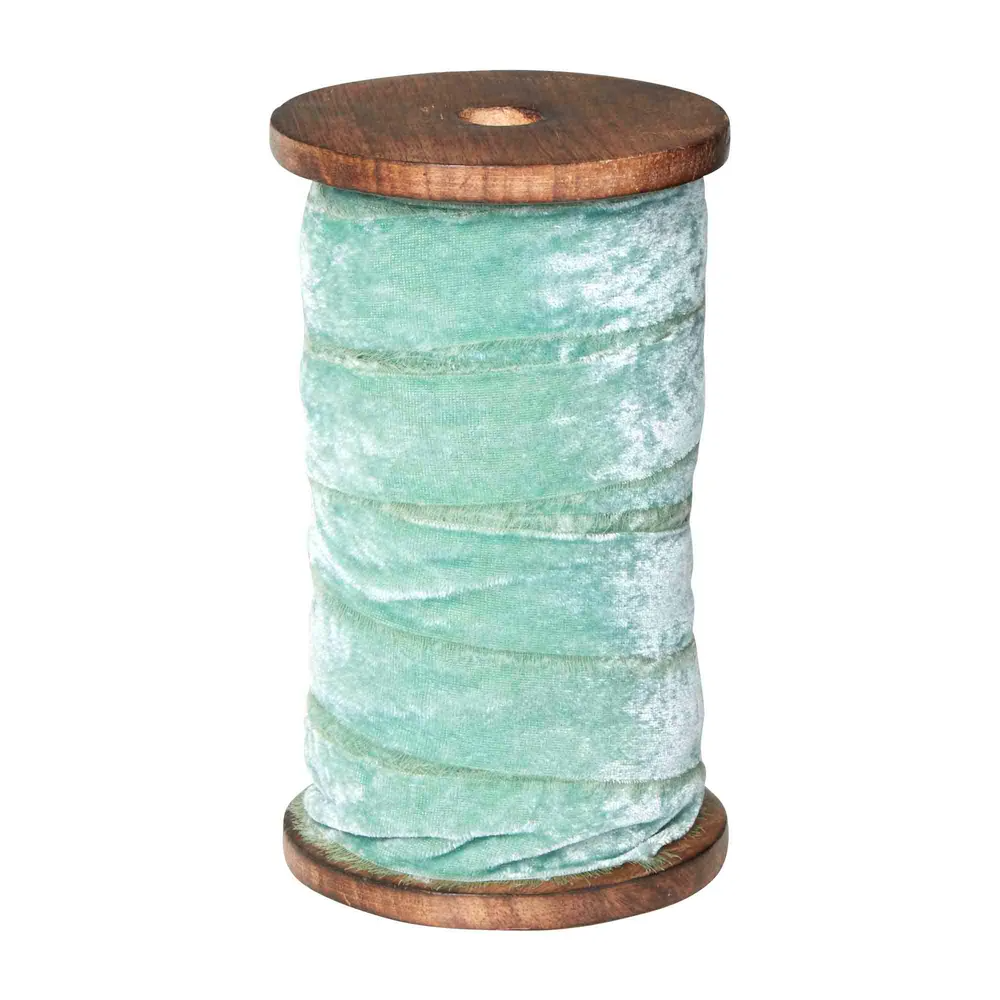 Frey Velvet Ribbon - Light Aqua 10m