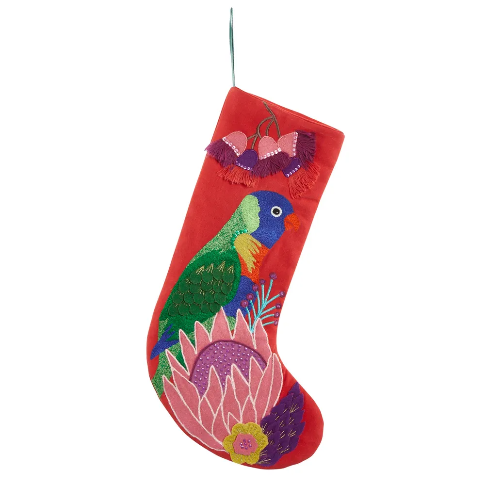 Lorikeet Australian Bird Stocking Red