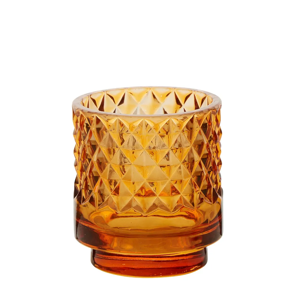 Facet Tealight Small - Amber