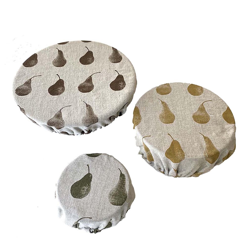 Pear Print Food Cover - Set of 3