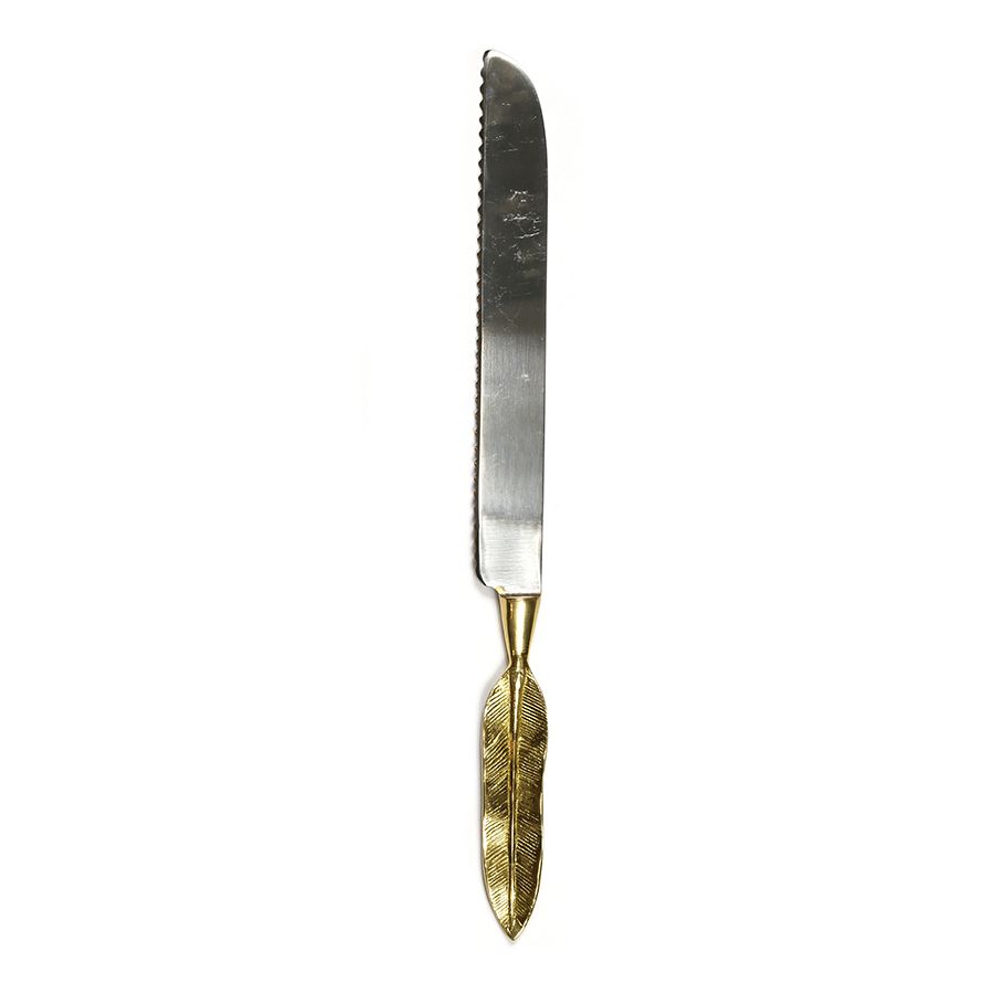 Leaf Bread Knife - Brass Steel