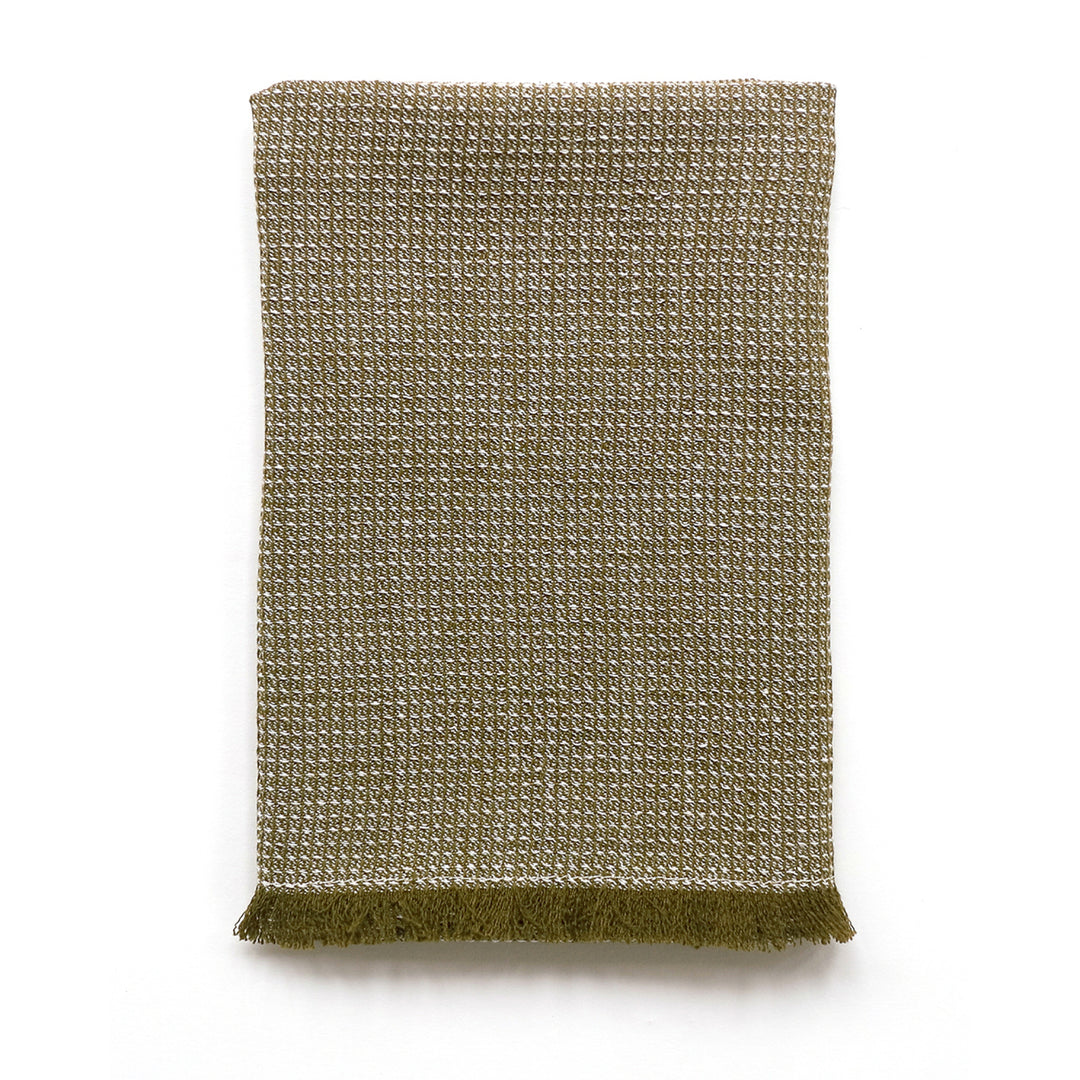 Hand Towel Fringe Khaki Green