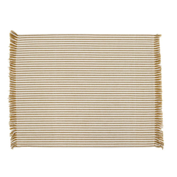 Abby Stripe Mustard Placemats - Set of 4