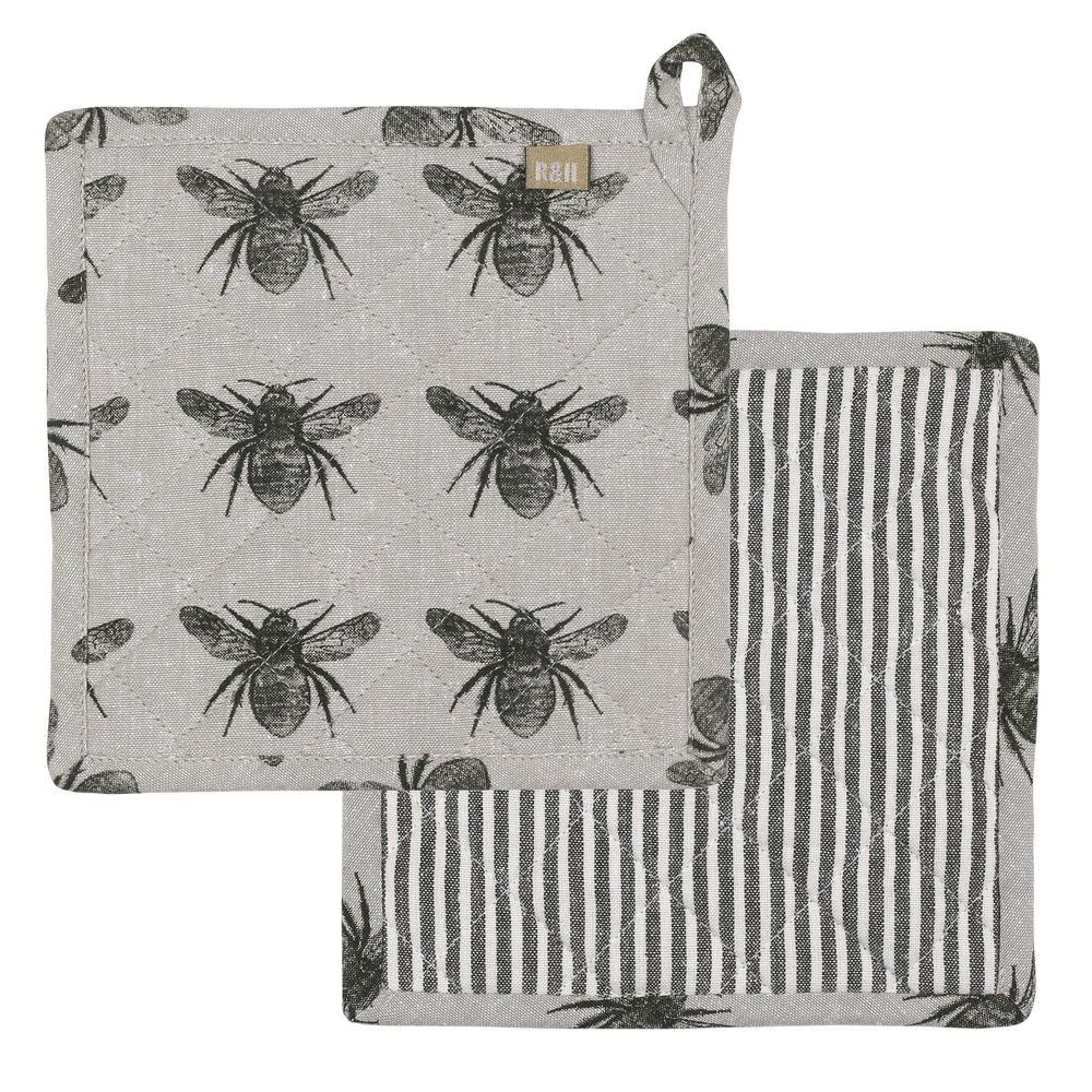 Honey Bee Potholder/Trivet - Olive