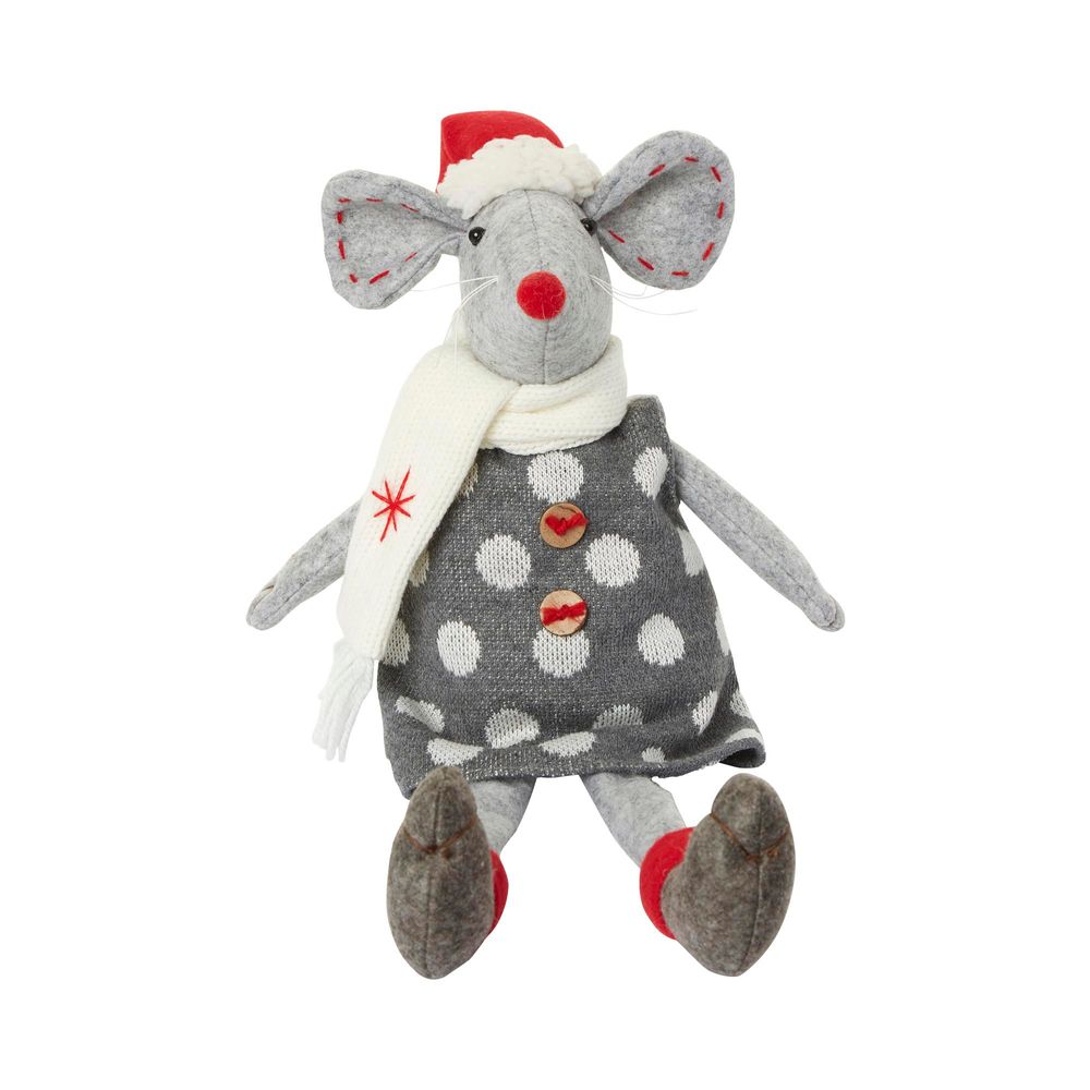 Grey Polka Girl Mouse