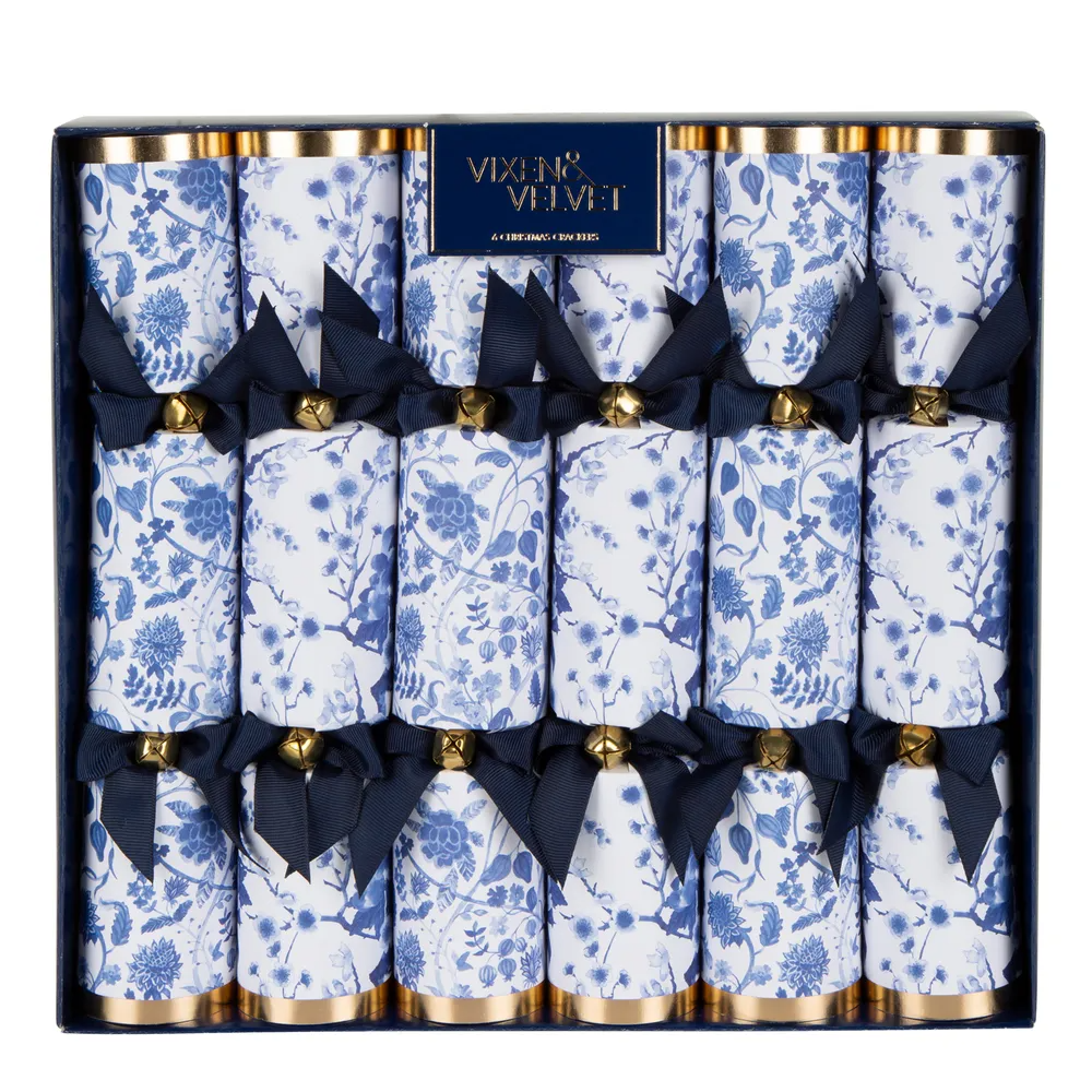 Blue & White Chinoisere Crackers - Set of 6