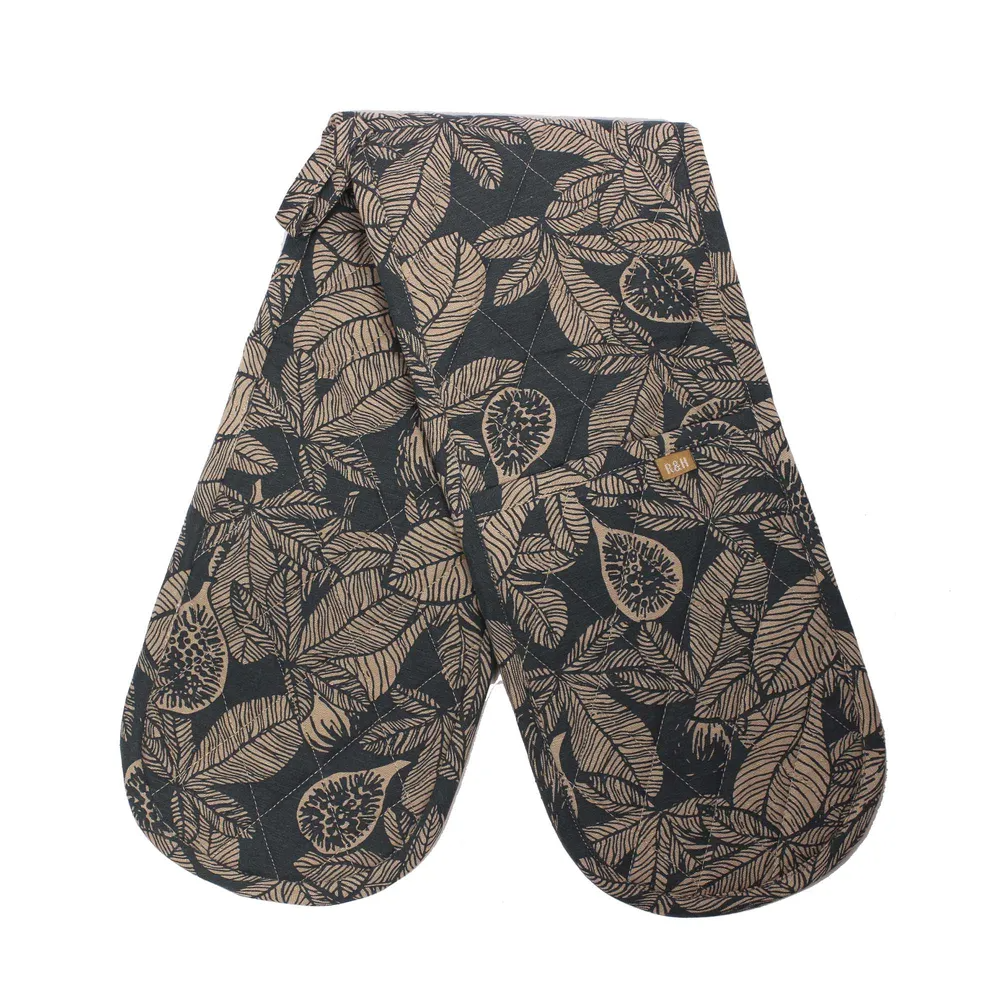 Fig Tree Double Oven Glove - Dark Slate