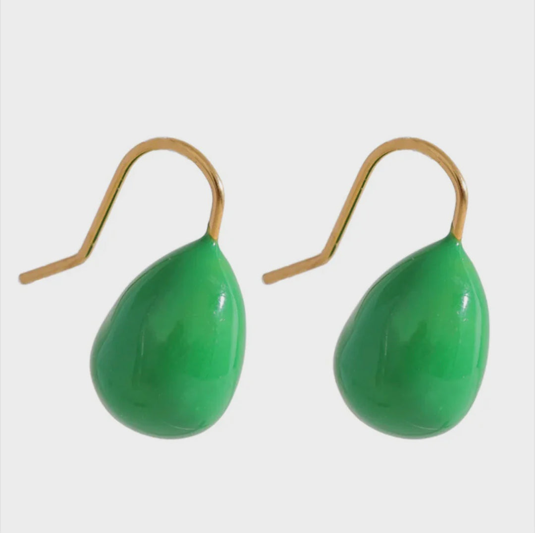 Enamel Drop Earrings