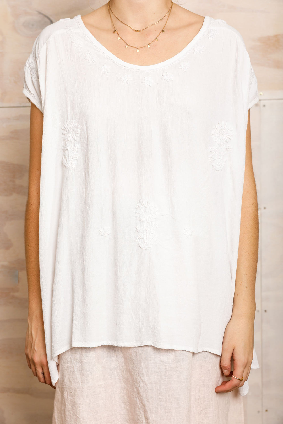 Holiday Margot Top - White Moss Crepe