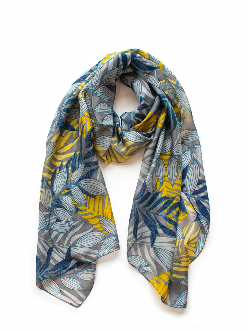 Leafy Palm Silk Scarf