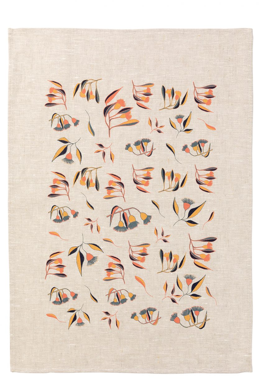 Flowering Gum Linen Tea Towel