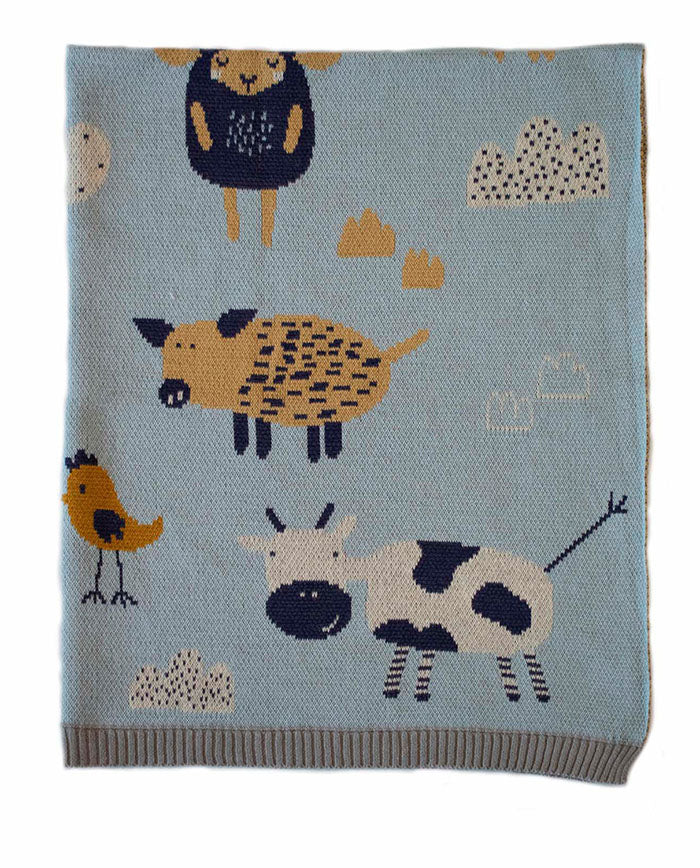 Farmyard Baby Blanket