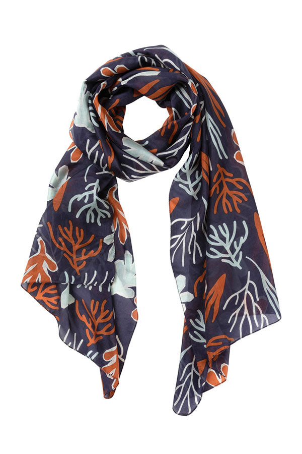 Deep Sea Silk Scarf - Indigo