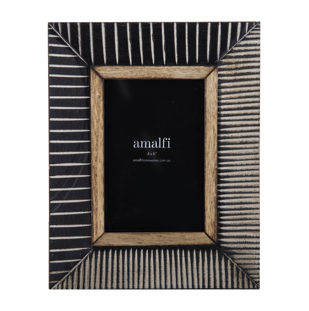 Amalfi Deniz Black & Natural 4x6 Photo Frame