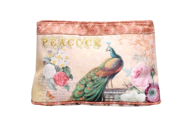 Large Cosmetic Pouch - Peacock