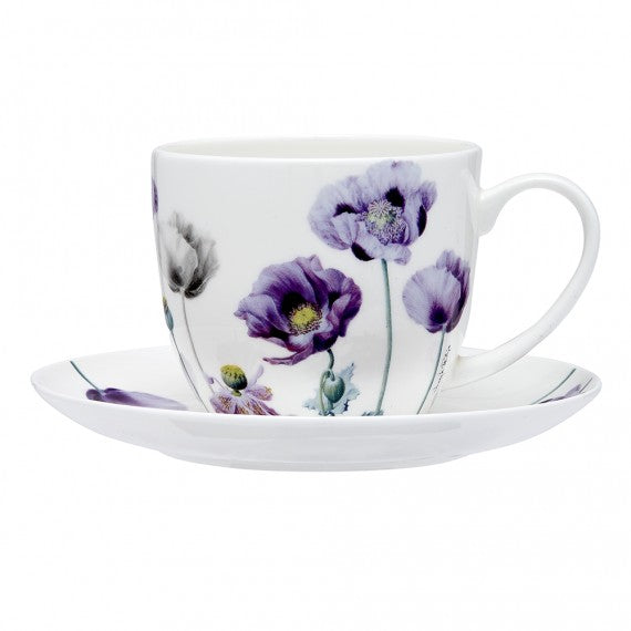 Ashdene Purple Poppies Cup & Saucer