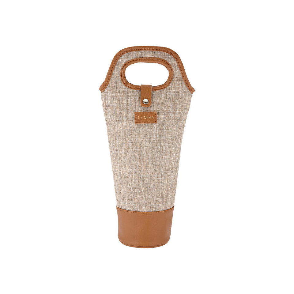 Tempa Avery Taupe Insulated Wine Bag