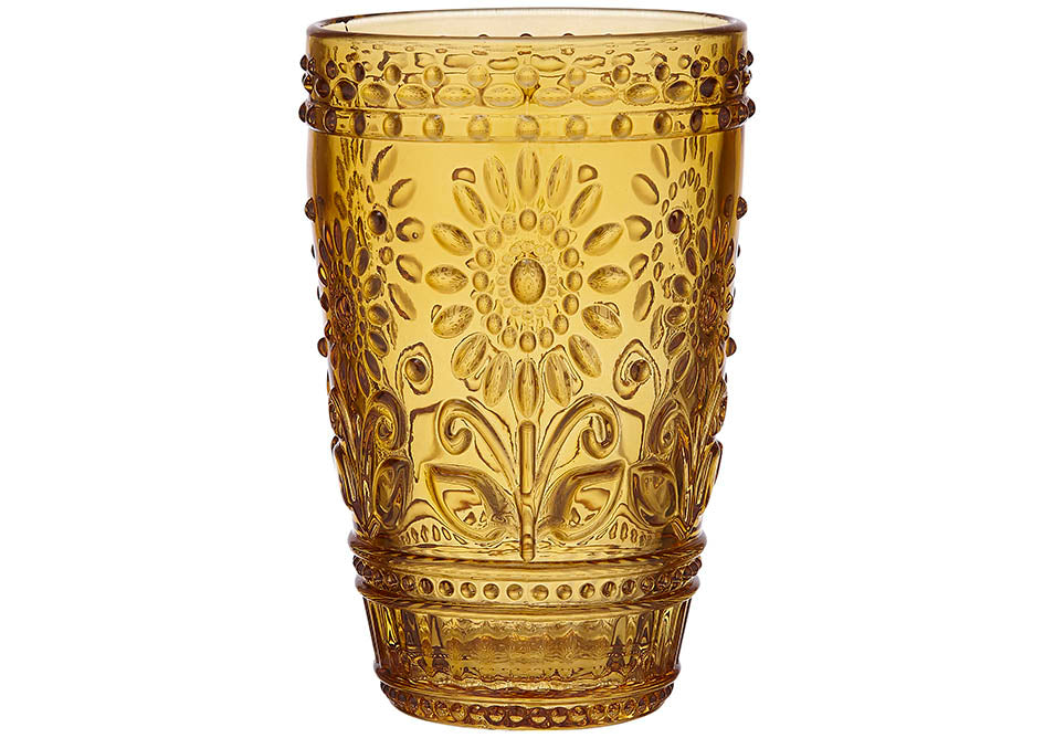 Sunflower Yellow Highball Glass Tumbler