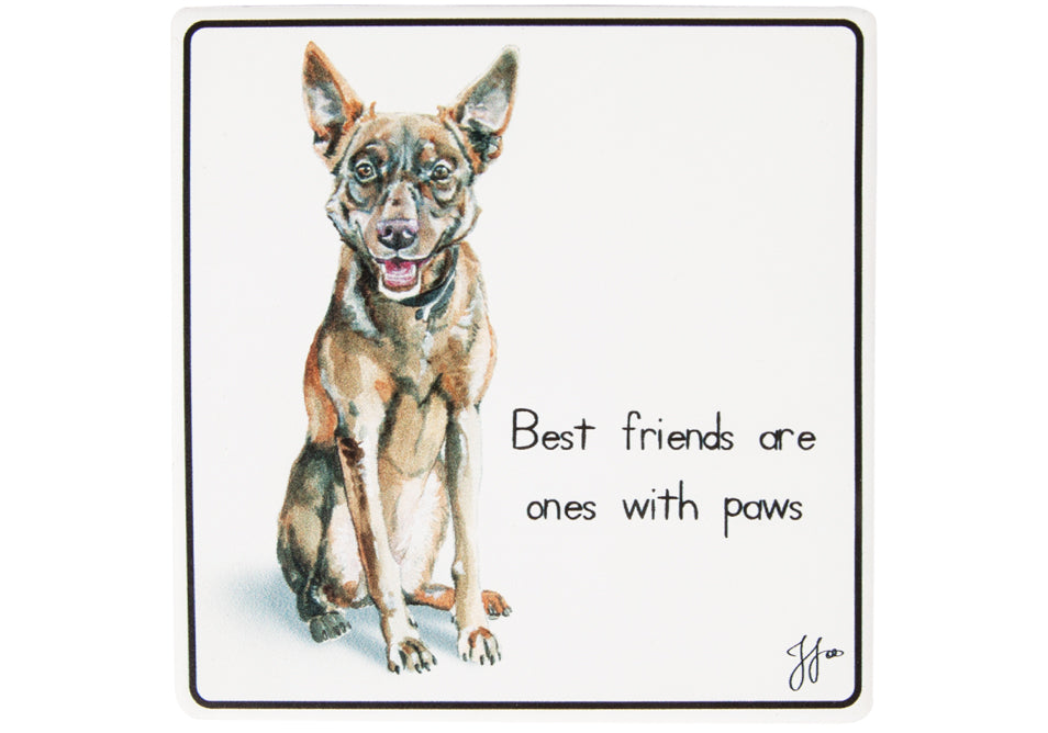 Ashdene Puppy Tales Kelpie Coaster