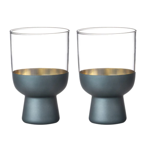 Ladelle Aria Highball Tumbler Aqua - Set of 2