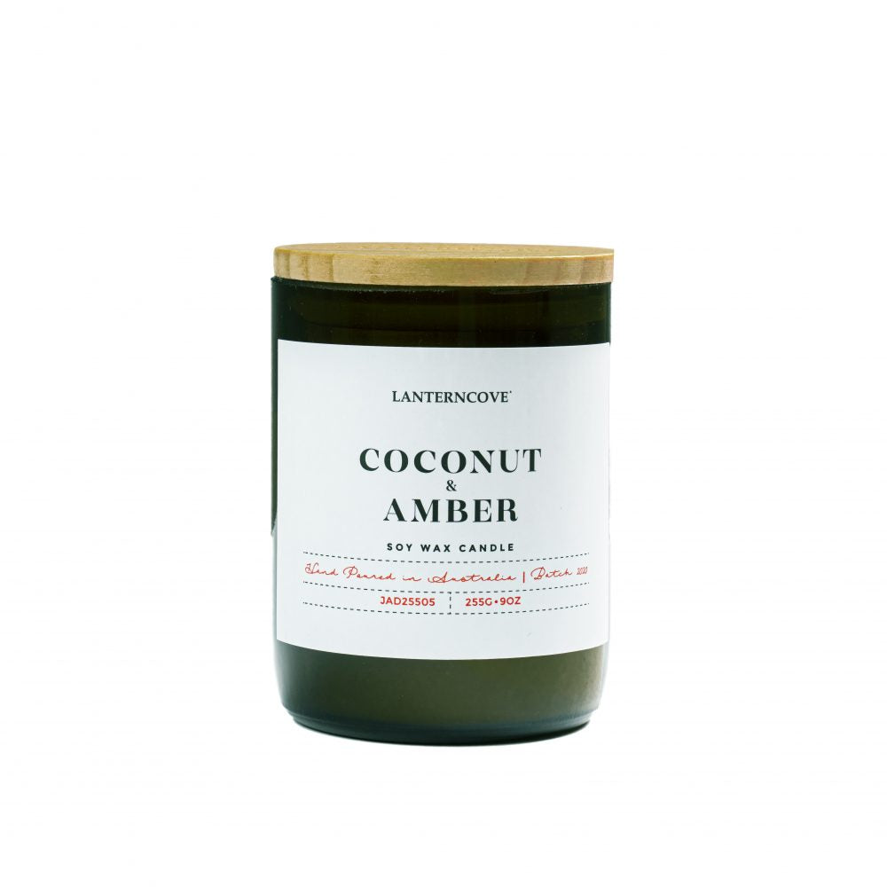 Jade Soy Wax Candle - Coconut & Amber