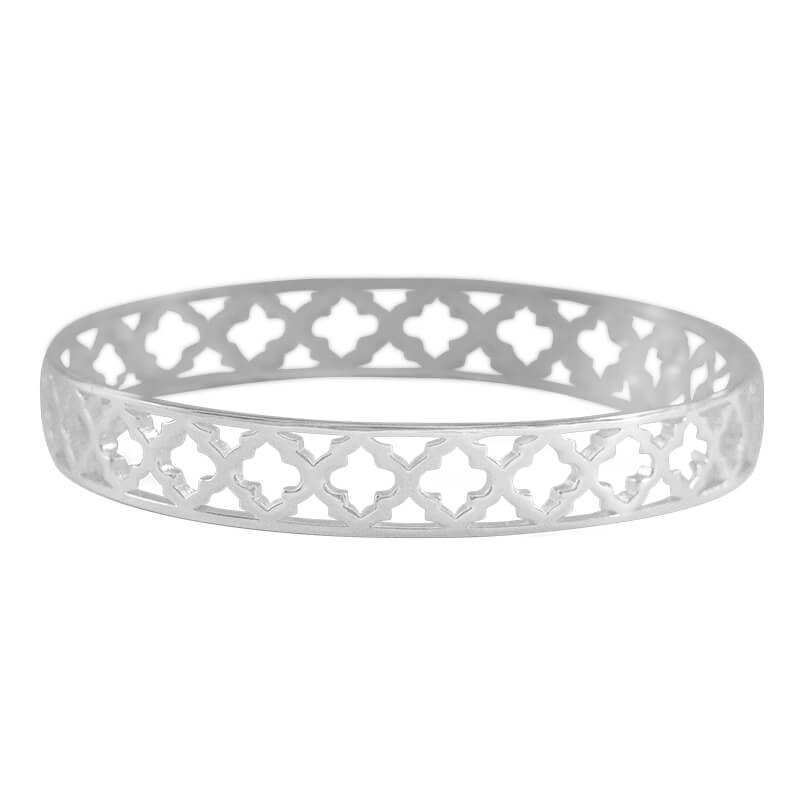 Moroccan Bangle - Sterling Silver