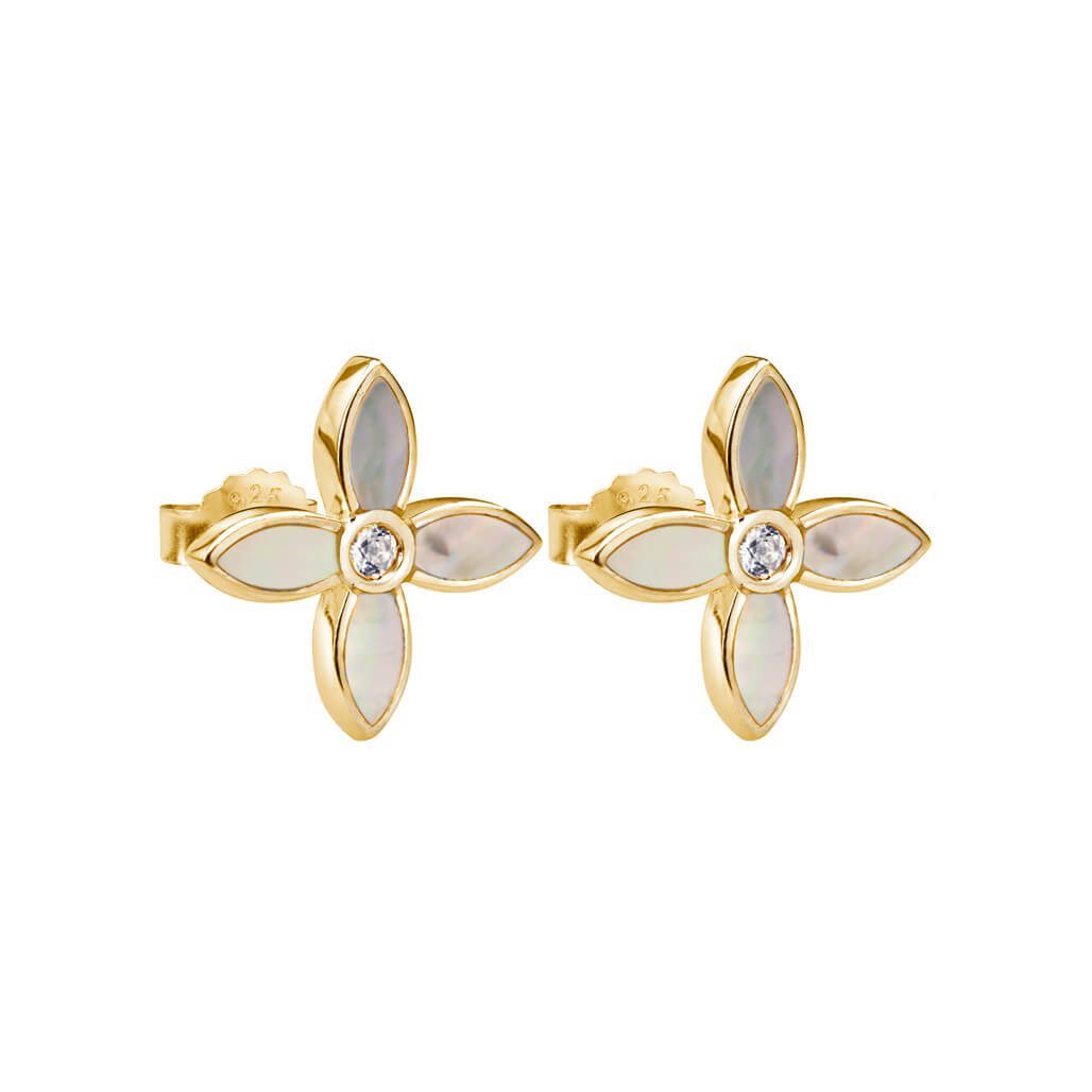 Murkani Desert Flower Small Earrings - Yellow Gold Plate