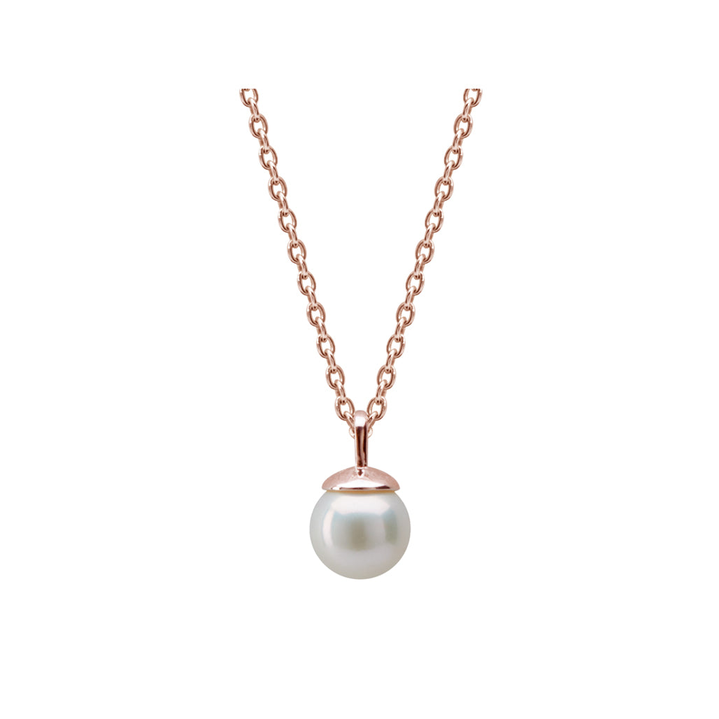 Murkani Pearl Necklace in Rose Gold Plate