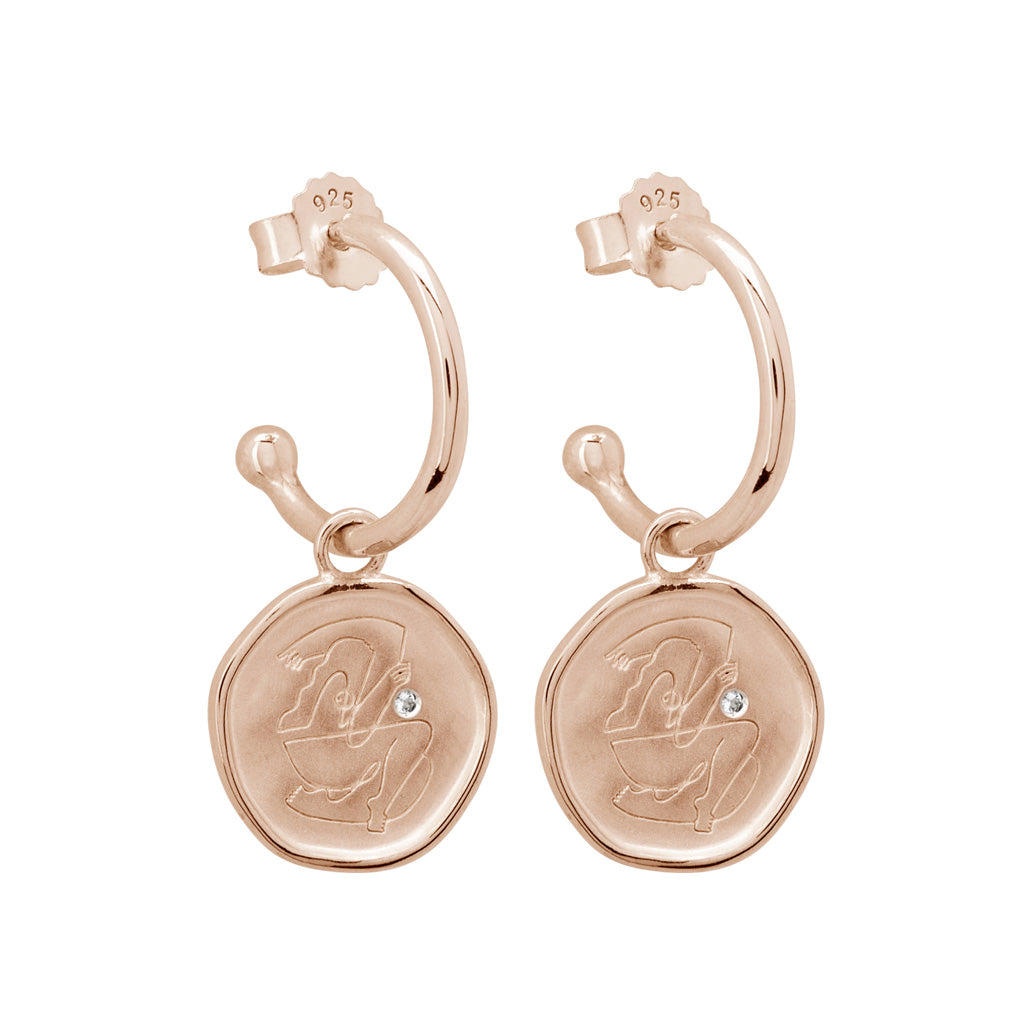 Empowerment Hoop Earrings - Rose Gold Plate