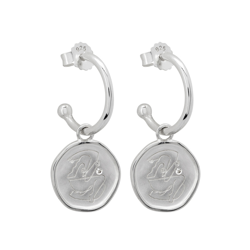 Empowerment Hoop Earrings - Stirling Silver