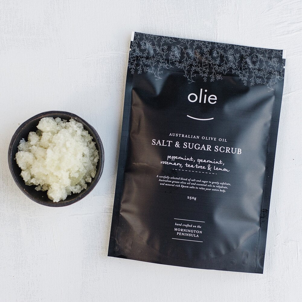 Olieve & Olie Salt & Sugar Scrub Pouch