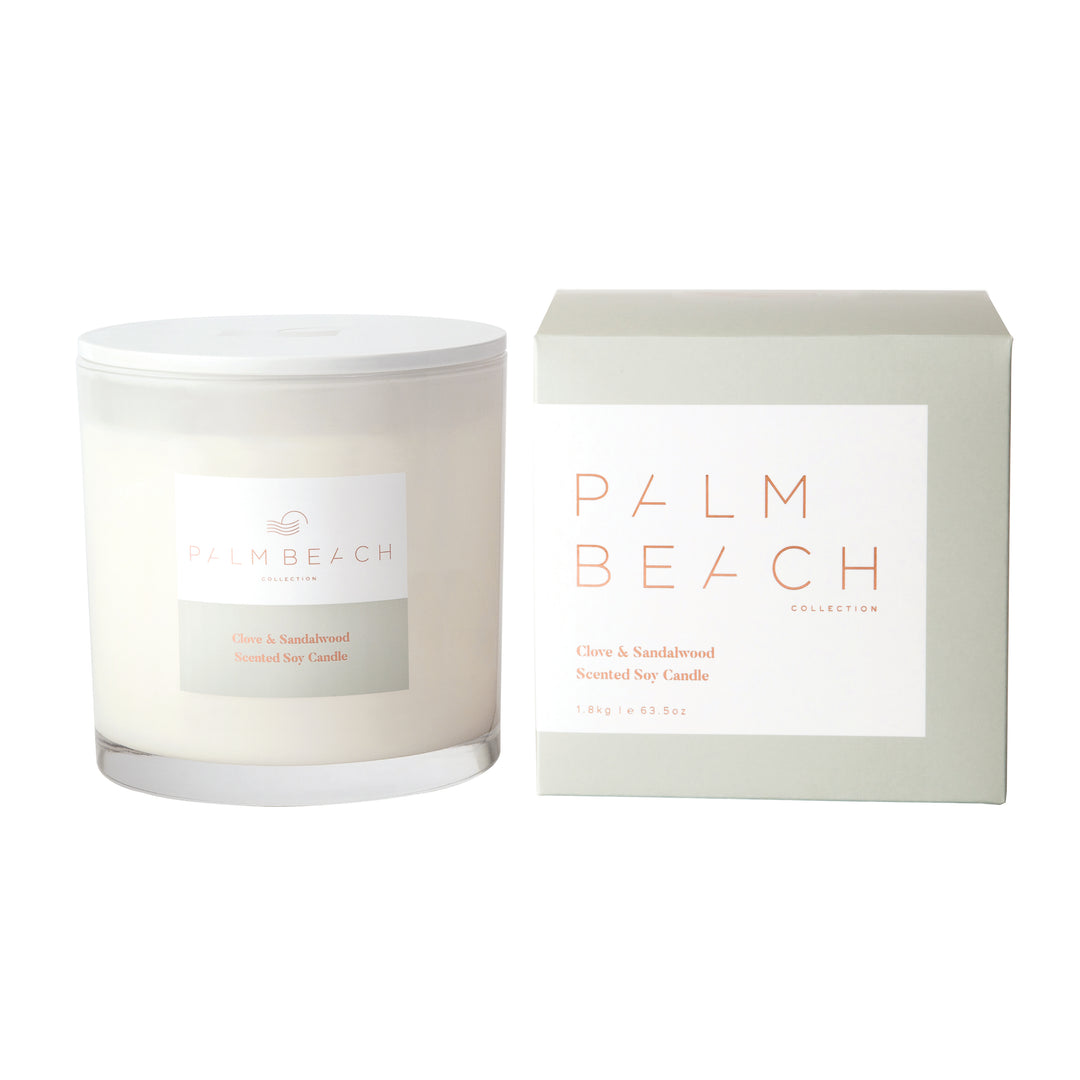 Clove & Sandalwood Deluxe Candle by the Palm Beach Collection