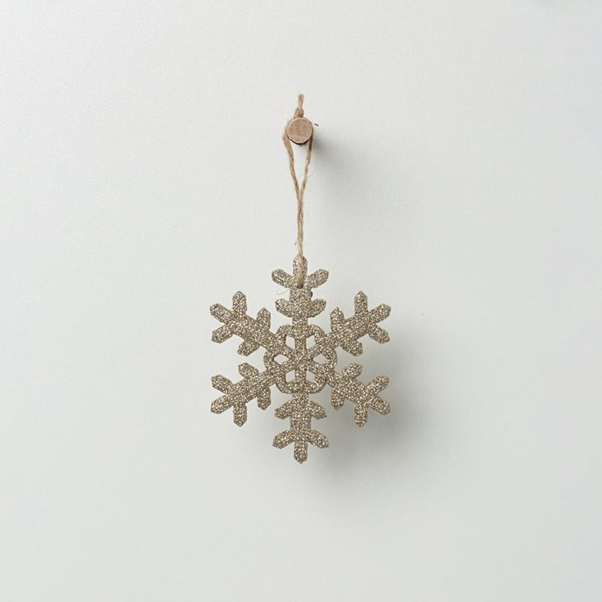 Gabriel Hanging Snowflake - Champagne