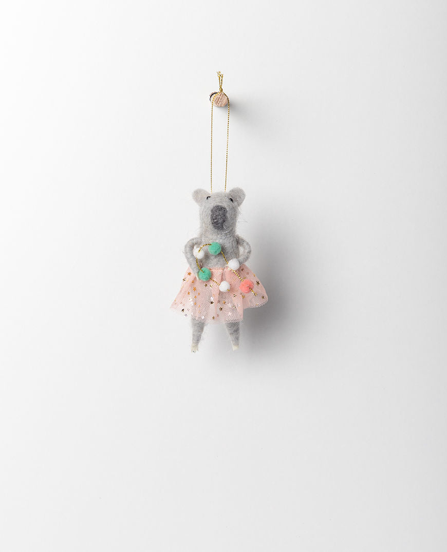 Carousel Hanging Koala Girl w Garland