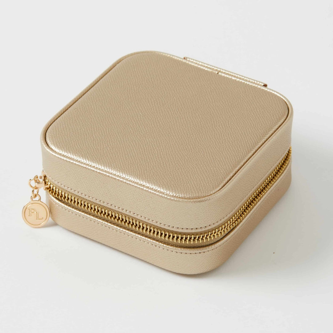 Calla Square Jewellery Case - Gold