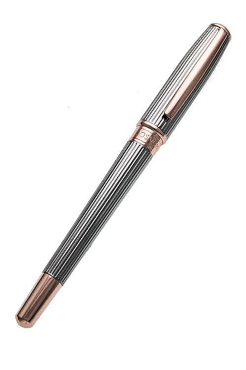 Gun Metal & Rose Gold Pen by Jos Von Arx