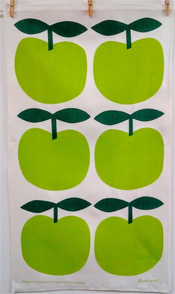 Big Bright Green Apples Tea Towel by Rodriquez