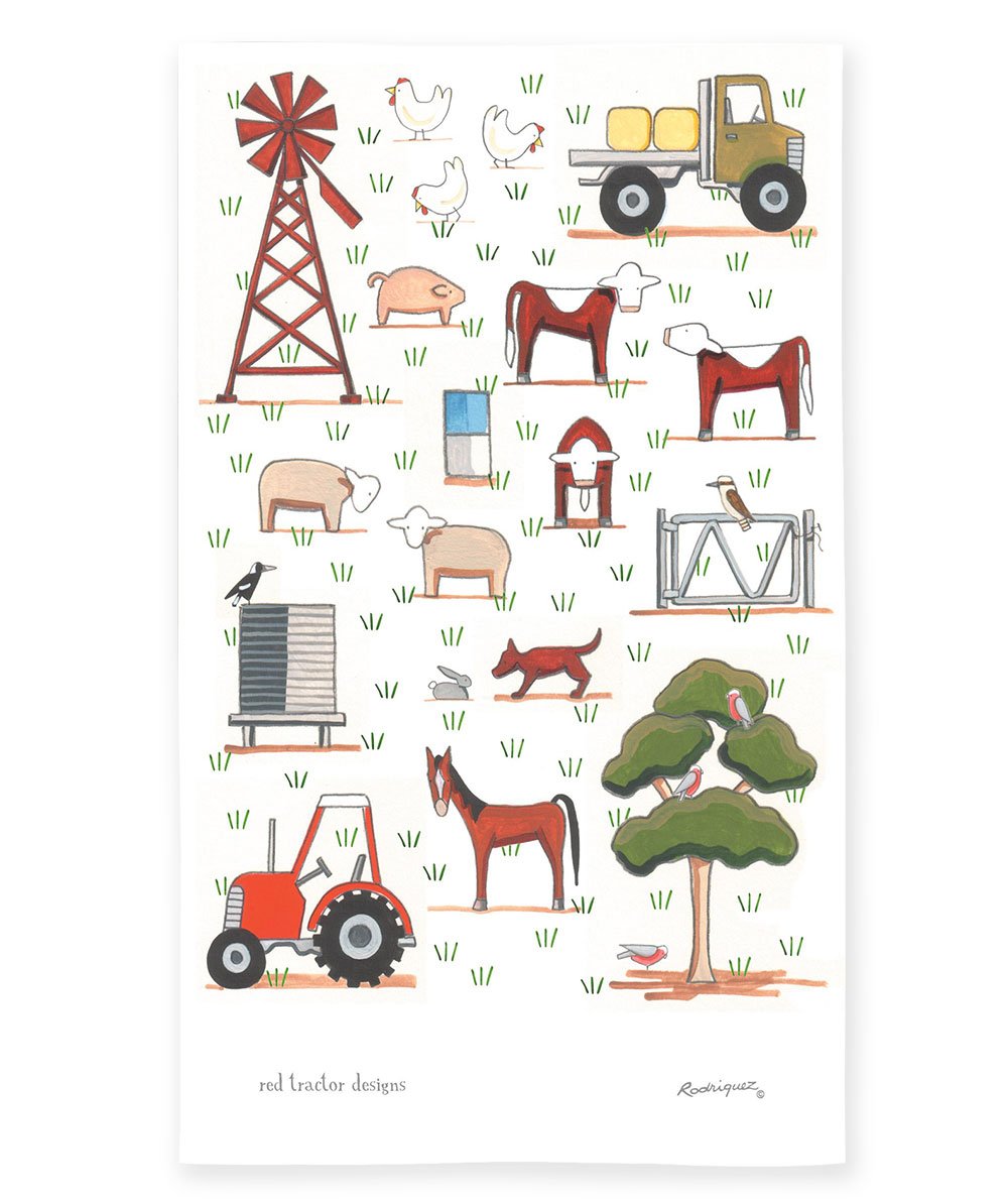 Mixed Farming Tea Towel